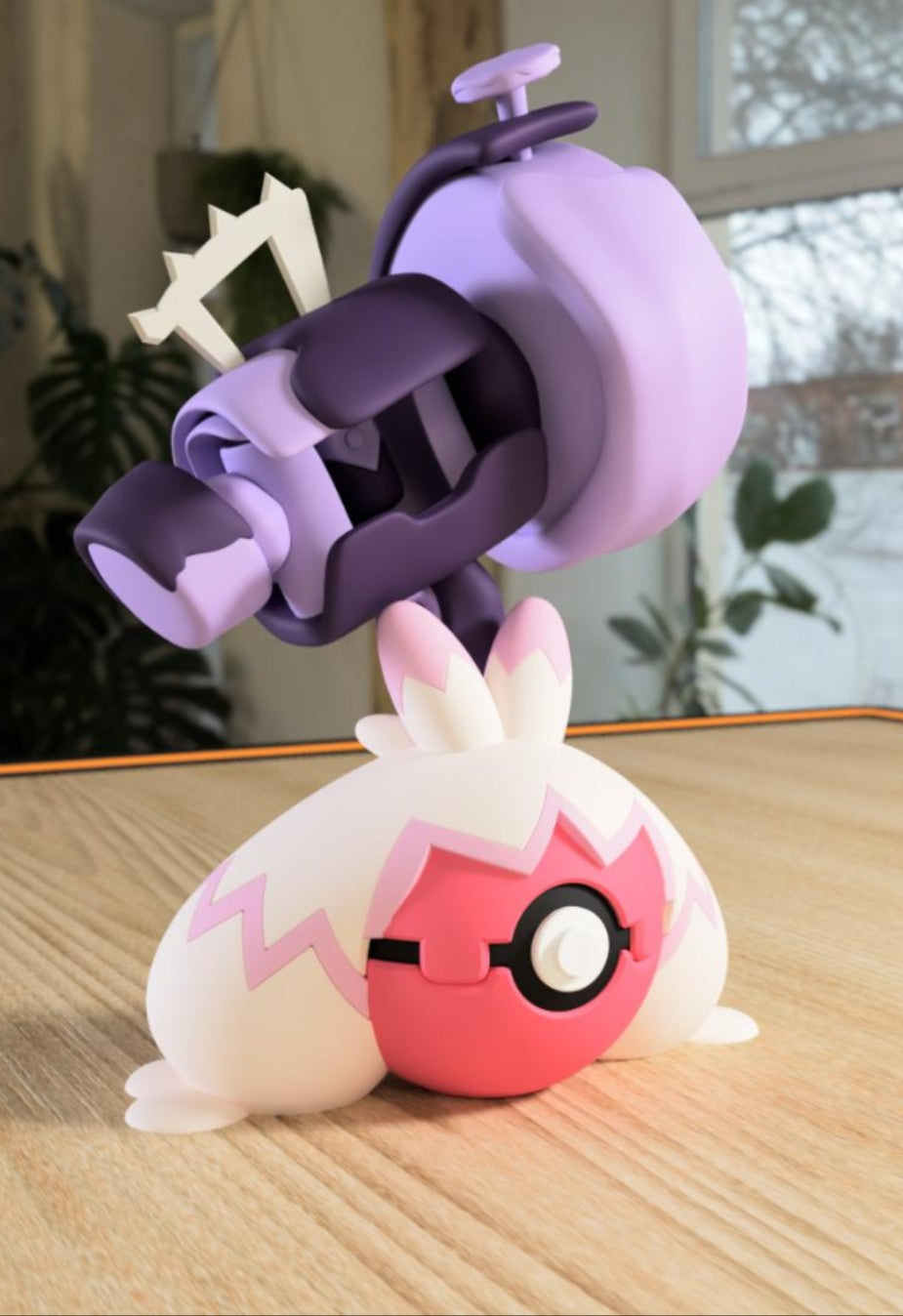 Tinkaton-Inspired 3D Printed Poké Ball – Custom Display Collectible