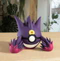 Mega Gengar–Inspired 3D Printed Poké Ball – Ghost-Type Display Collectible
